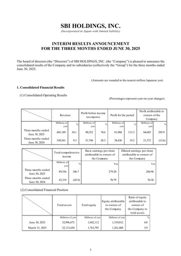 Vorschaubild SBI Holdings Quartalsbericht 2026-q1