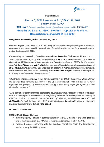 Thumbnail Biocon Quarterly Report 2020-q2