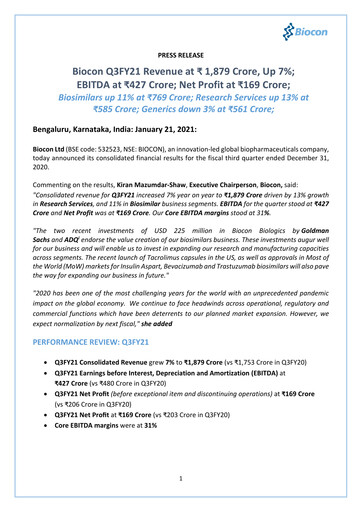 Thumbnail Biocon Quarterly Report 2020-q3
