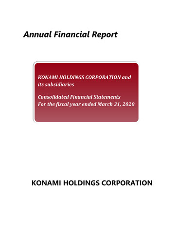 Vorschaubild Konami Holdings Finanzmitteilung fy2020