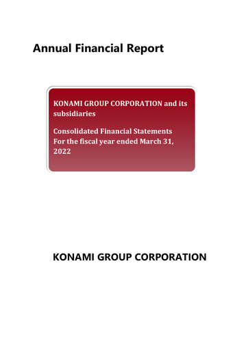 Vorschaubild Konami Holdings Finanzmitteilung fy2022