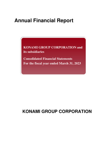 Vorschaubild Konami Holdings Finanzmitteilung fy2023