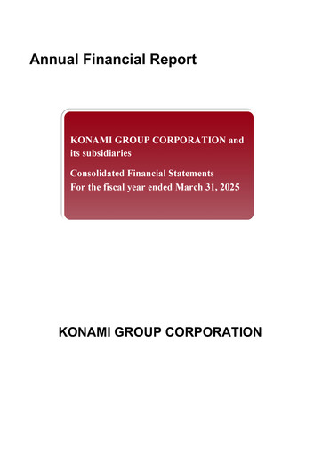 Vorschaubild Konami Holdings Finanzmitteilung fy2025