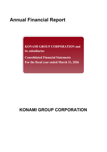 Vorschaubild Konami Holdings Finanzmitteilung fy2026