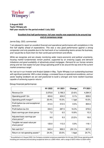 Thumbnail Taylor Wimpey Half-year Report 2022-h1