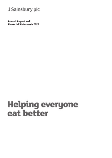 Thumbnail Sainsbury's
 Annual Report 2023