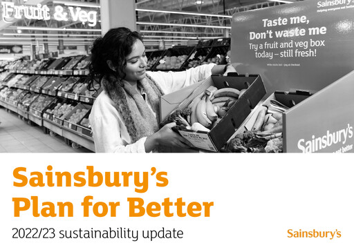 Thumbnail Sainsbury's
 Sustainability Report 2022-2023
