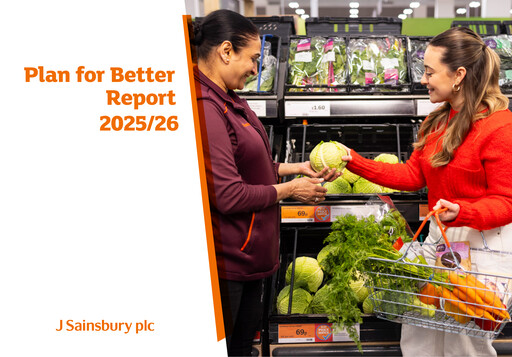 Thumbnail Sainsbury's
 Sustainability Report 2025-2026