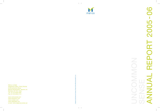 Thumbnail Marico
 Annual Report 2005-2006