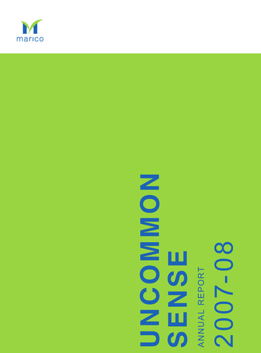 Thumbnail Marico
 Annual Report 2007-2008