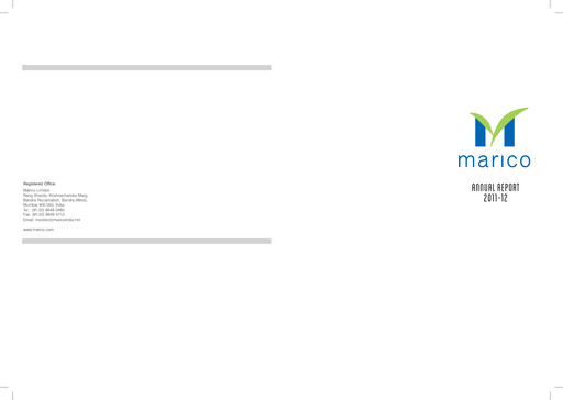 Thumbnail Marico
 Annual Report 2011-2012