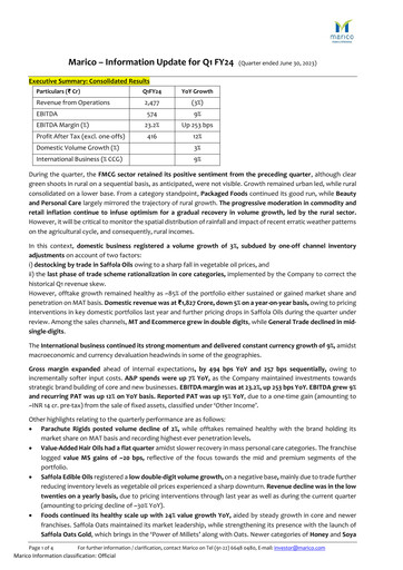 Thumbnail Marico
 Quarterly Report 2023-q1