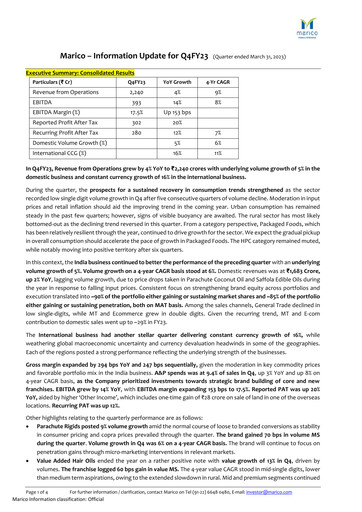Thumbnail Marico
 Quarterly Report 2023-q4