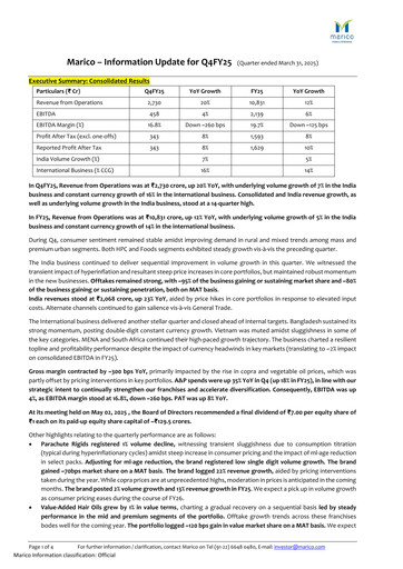 Thumbnail Marico
 Quarterly Report 2025-q4