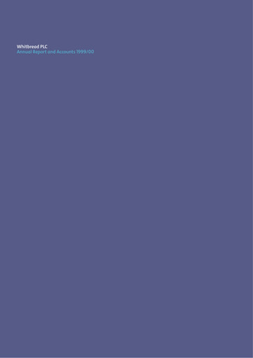 Thumbnail Whitbread Annual Report 1999-2000