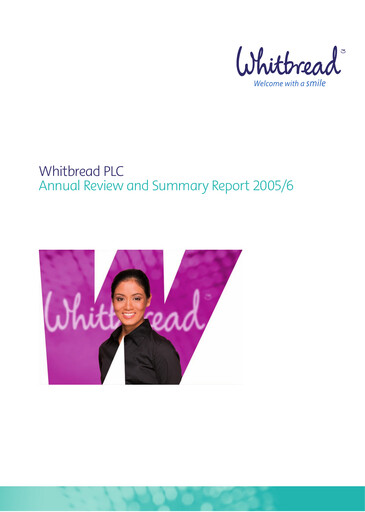 Thumbnail Whitbread Annual Report 2005-2006