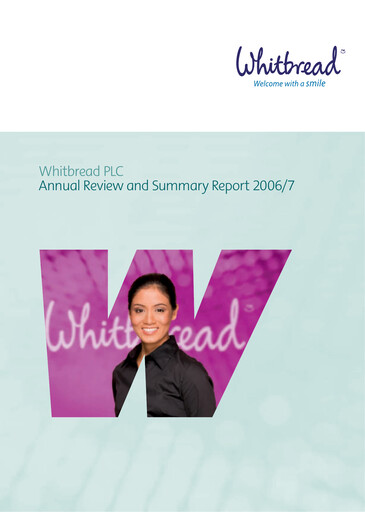 Thumbnail Whitbread Annual Report 2006-2007