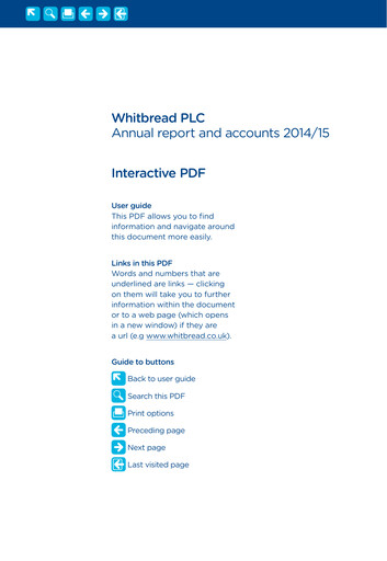 Thumbnail Whitbread Annual Report 2014-2015