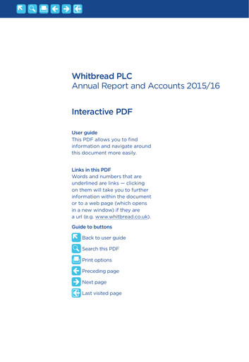 Thumbnail Whitbread Annual Report 2015-2016