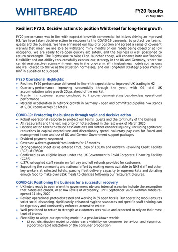 Vorschaubild Whitbread Finanzbericht 2019-2020