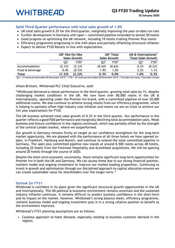 Miniature Whitbread Rapport trimestriel 2019-2020-q3