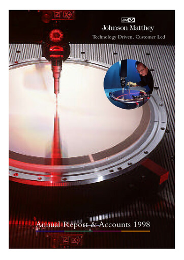 Vorschaubild Johnson Matthey Jahresbericht 1997-1998
