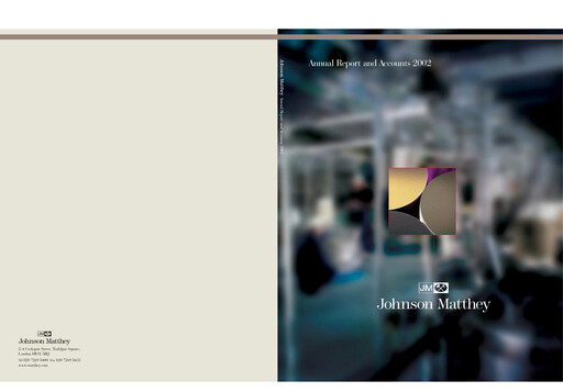 Vorschaubild Johnson Matthey Jahresbericht 2001-2002