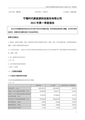 Thumbnail CATL Quarterly Report 2022-q1