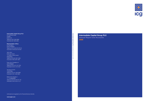 Thumbnail Intermediate Capital Group (ICG) Annual Report 2006