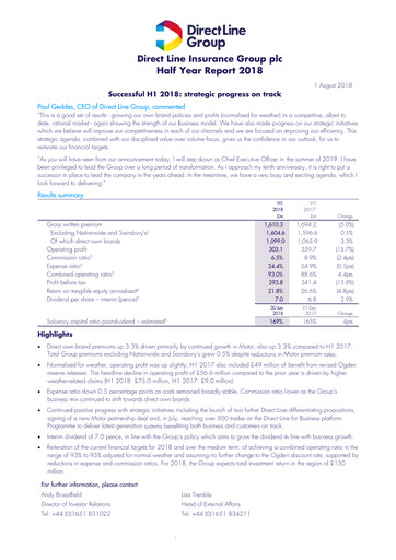 Thumbnail Direct Line Group Half-year Report 2018-h1
