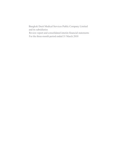 Thumbnail Bangkok Dusit Medical Services (BDMS) Quarterly Report 2018-q1