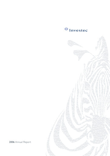 Thumbnail Investec Annual Report 2006