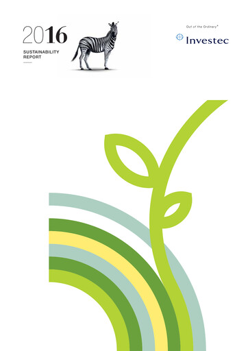Thumbnail Investec Sustainability Report 2016