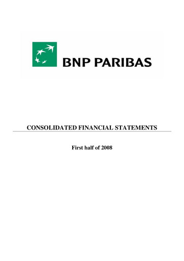 Thumbnail BNP Paribas Financial Statement 2008-h1