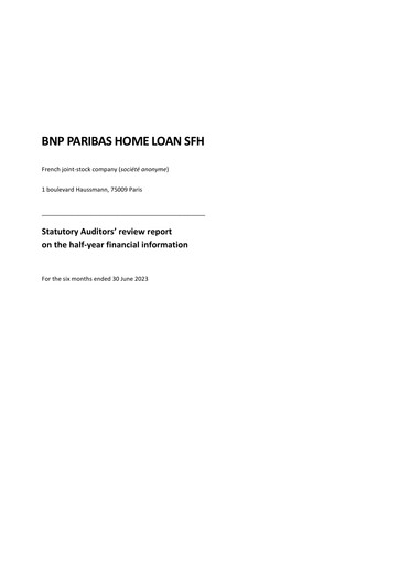 Thumbnail BNP Paribas Financial Statement 2023-h1