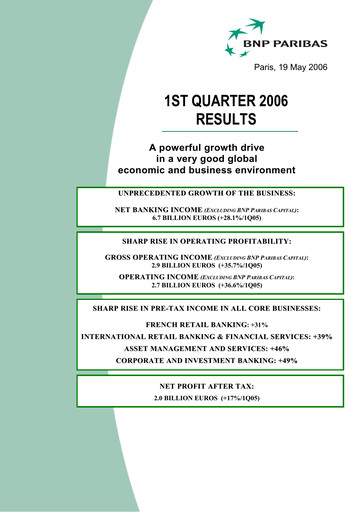 Thumbnail BNP Paribas Quarterly Report 2006-q1