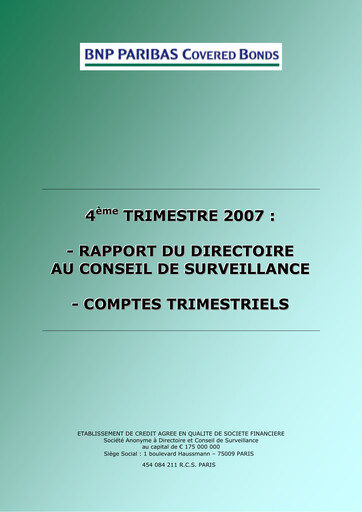 Vorschaubild BNP Paribas Quartalsbericht 2007-q4