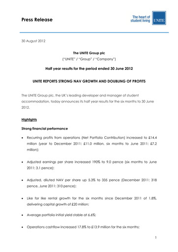 Thumbnail Unite Group (Unite Students) Half-year Report 2012-h1