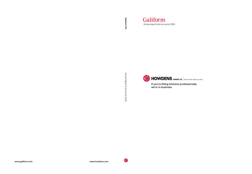 Miniature Howden Joinery Rapport annuel 2008