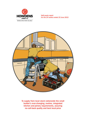 Miniature Howden Joinery Rapport semestriel 2013-h1