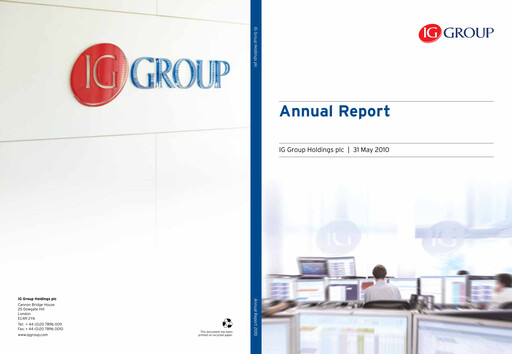 Thumbnail IG Group Annual Report 2010