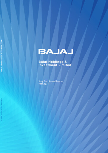 Thumbnail Bajaj Holdings & Investment Annual Report 2009-2010
