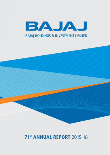 Thumbnail Bajaj Holdings & Investment Annual Report 2015-2016