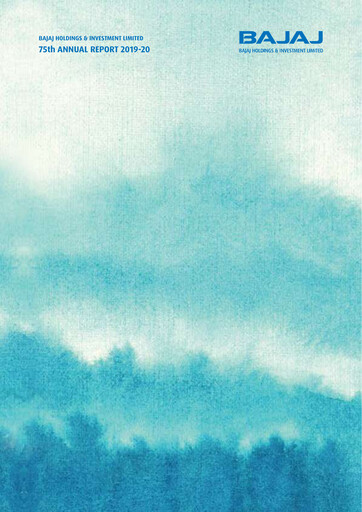 Thumbnail Bajaj Holdings & Investment Annual Report 2019-2020