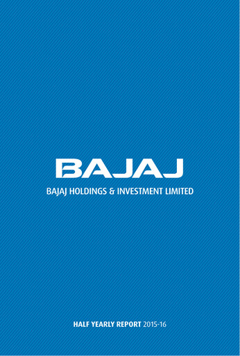 Thumbnail Bajaj Holdings & Investment Half-year Report 2015-h1