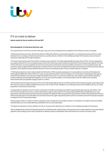 Thumbnail ITV plc Half-year Report 2017