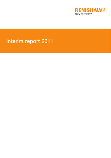 Thumbnail Renishaw Half-year Report 2011-h1