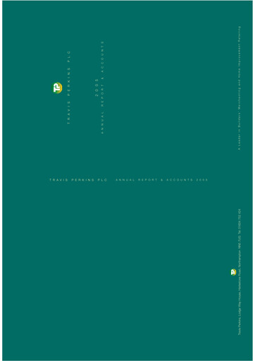 Thumbnail Travis Perkins Annual Report 2005