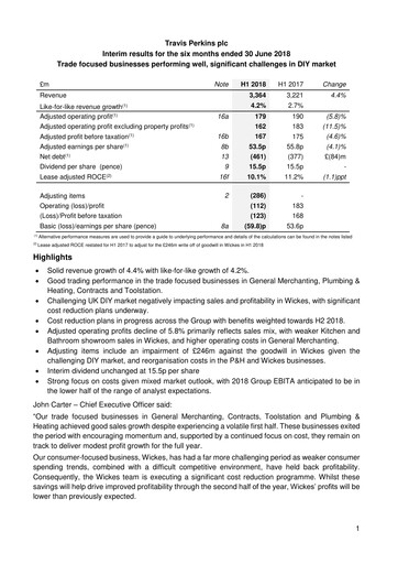 Thumbnail Travis Perkins Half-year Report 2018-h1