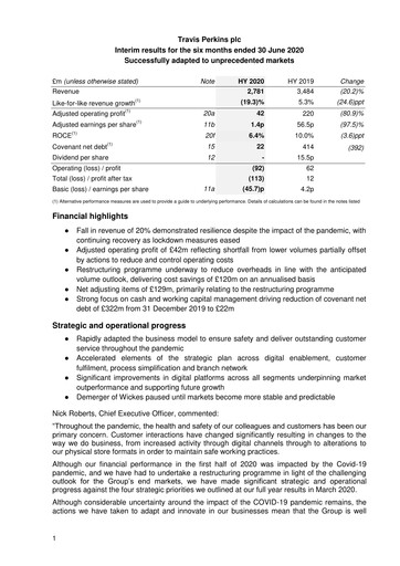 Thumbnail Travis Perkins Half-year Report 2020-h1